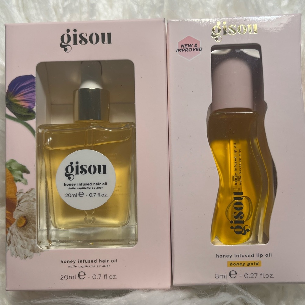 GISOU HONEY INFUSED LIP OIL & HONEY INFUSED HAIR OIL SET 🍯